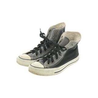 コンバース(CONVERSE)のCONVERSE コンバース スニーカー 24cm 黒xグレー 【古着】【中古】(スニーカー)