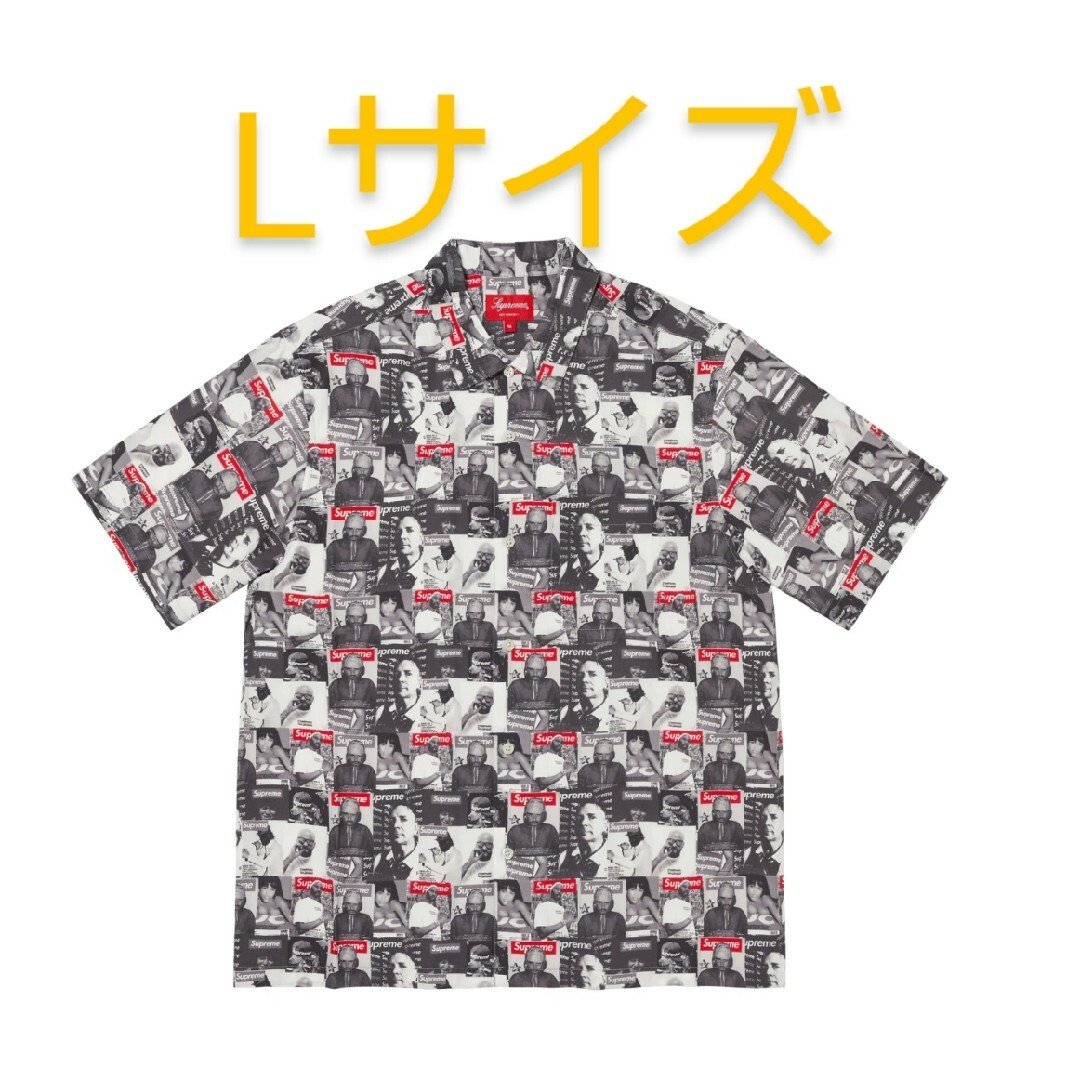 L 新品未使用 Supreme Magazine S/S Shirt Grey