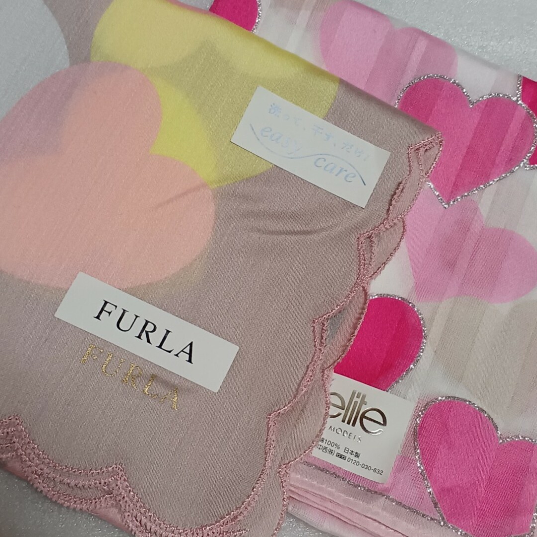 Furla(フルラ)の値下げ📌フルラ&elite ☆大判ハンカチ２枚セット💛 レディースのファッション小物(ハンカチ)の商品写真