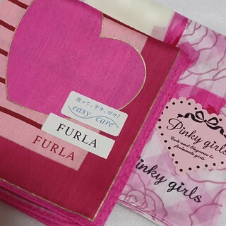 フルラ(Furla)の値下げ📌フルラ&ピンキーガールズ☆大判ハンカチ２枚セット❤️(ハンカチ)