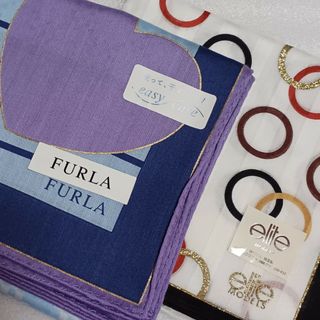 フルラ(Furla)の値下げ📌フルラ&elite☆大判ハンカチ２枚セット💙(ハンカチ)