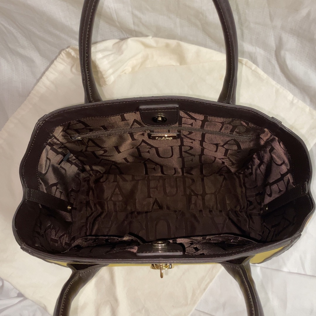 Furla(フルラ)の美品♪ FURLA オリンピア トートバッグ 2way イエロー 保存袋付 レディースのバッグ(トートバッグ)の商品写真
