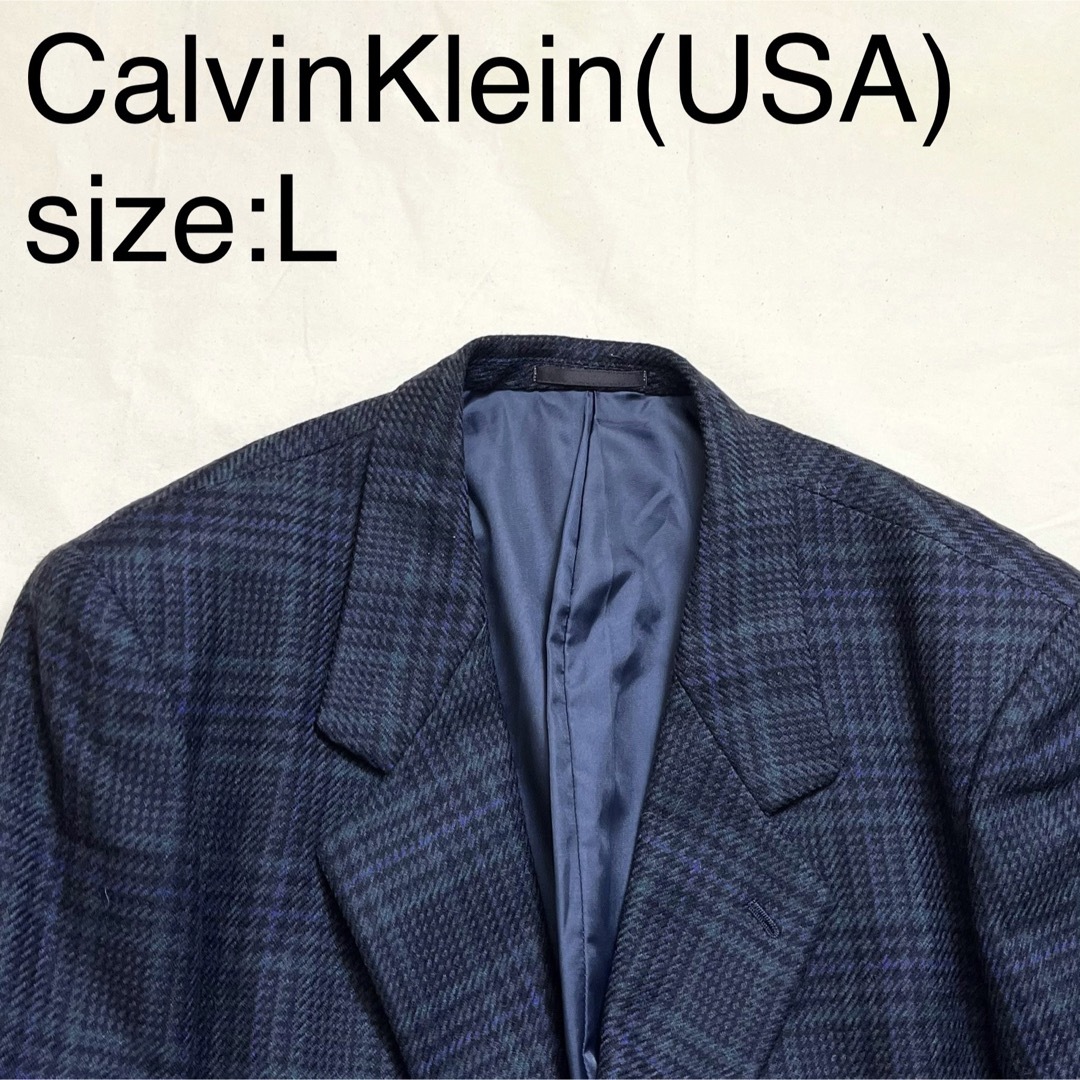 CalvinKlein(USA)ビンテージウールツイードジャケット