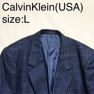 カルバンクライン(Calvin Klein)のCalvinKlein(USA)ビンテージウールツイードジャケット(テーラードジャケット)