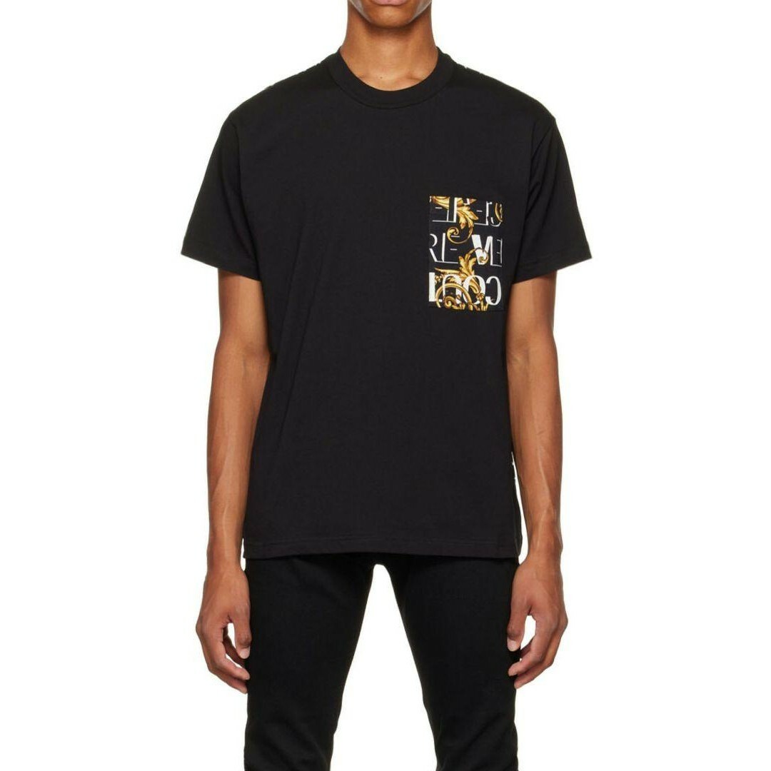 VERSACE JEANS COUTURE Tシャツ ブラック 2XLサイズTシャツ/カットソー(半袖/袖なし)