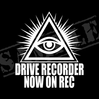 フリーメイソン DRIVE RECORDER NOW ON REC ステッカー(車外アクセサリ)