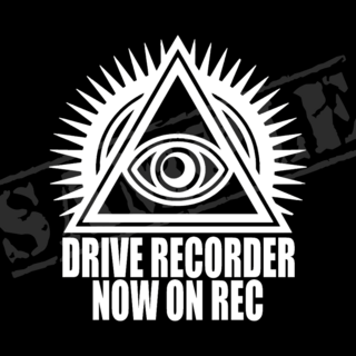 フリーメイソン DRIVE RECORDER NOW ON REC ステッカー②(車外アクセサリ)