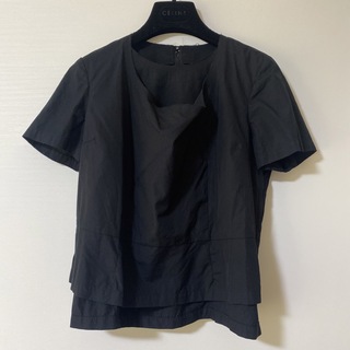 コムデギャルソン(COMME des GARCONS)のCOMME des GARCONS コムデギャルソン　黒半袖ブラウス/シャツ(シャツ/ブラウス(半袖/袖なし))