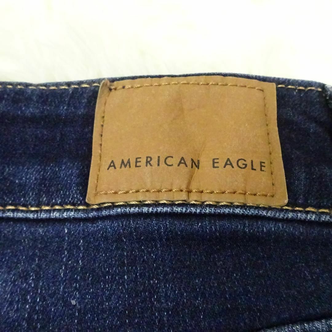 American Eagle(アメリカンイーグル)のアメリカンイーグル　ジェギング　ユーズド加工ストレッチ　大きいサイズ　US10 レディースのパンツ(デニム/ジーンズ)の商品写真