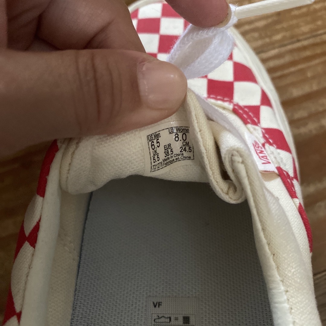 VANS(ヴァンズ)のvans スニーカー　24.5 チェッカー柄　格子 レディースの靴/シューズ(スニーカー)の商品写真