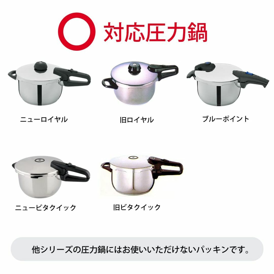 【数量限定】フィスラー Fissler 圧力鍋パーツ 部品 ゴムパッキン ホワイ インテリア/住まい/日用品のキッチン/食器(調理道具/製菓道具)の商品写真