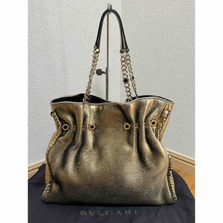 BVLGARI - ブルガリ チェーンショルダー トートバッグ ゴールドレザー