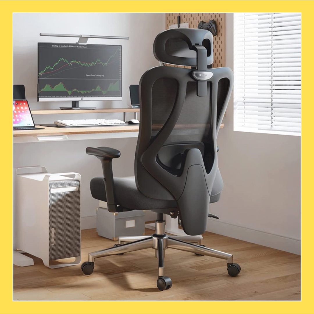 【新品未使用】オフィスチェア デスクチェア 椅子 チェア 2Dランバーサポート