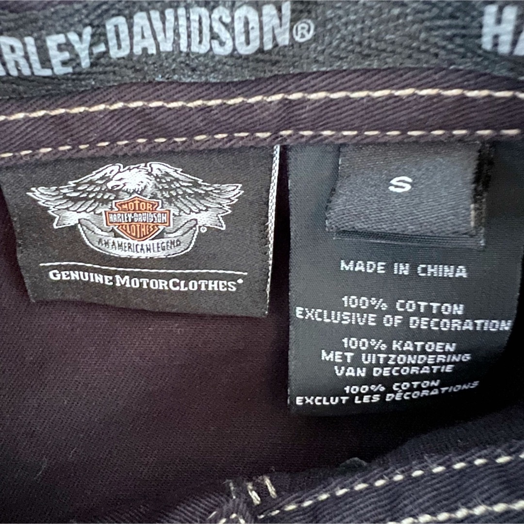 Harley Davidson(ハーレーダビッドソン)の希少XL★HARLEY-DAVIDSON ハーレー 鷲刺繍 ロゴ刺繍 長袖シャツ メンズのトップス(シャツ)の商品写真
