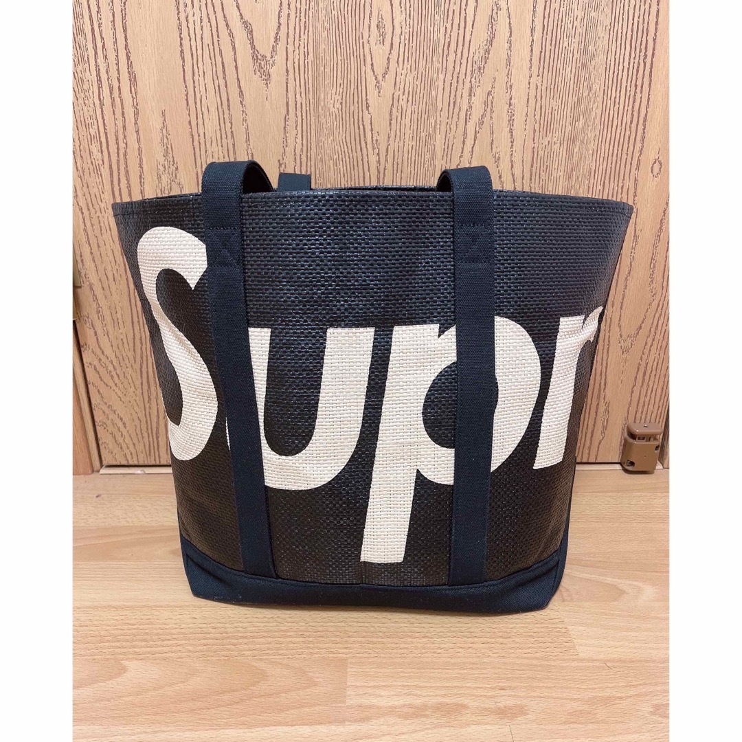 Supreme Raffia Tote Blackトートバッグ トート