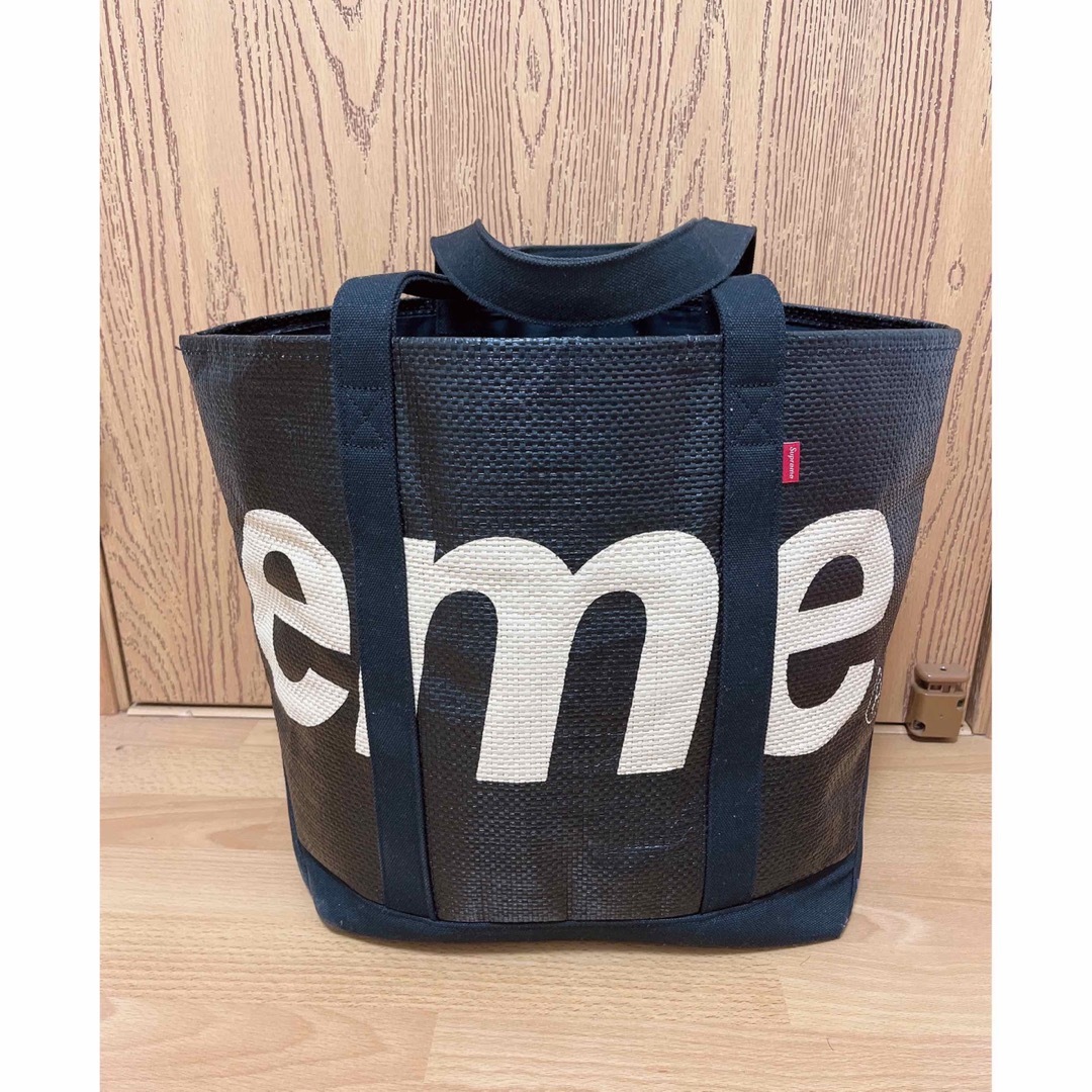 supreme Raffia Tote トートバッグ　黒