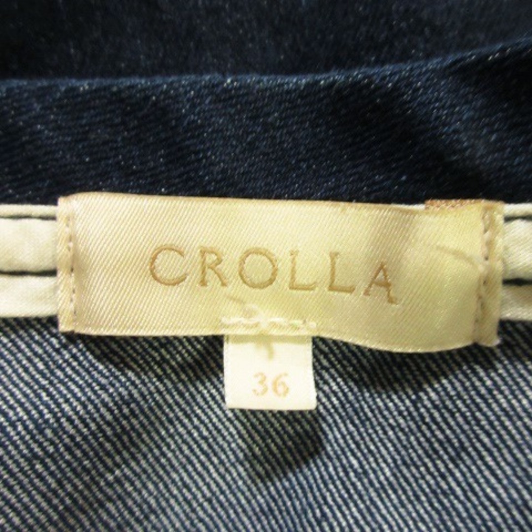 CROLLA(クローラ)のクローラ スカート タイト ミニ スウェットデニム サイドポケット 36 紺 レディースのスカート(ミニスカート)の商品写真