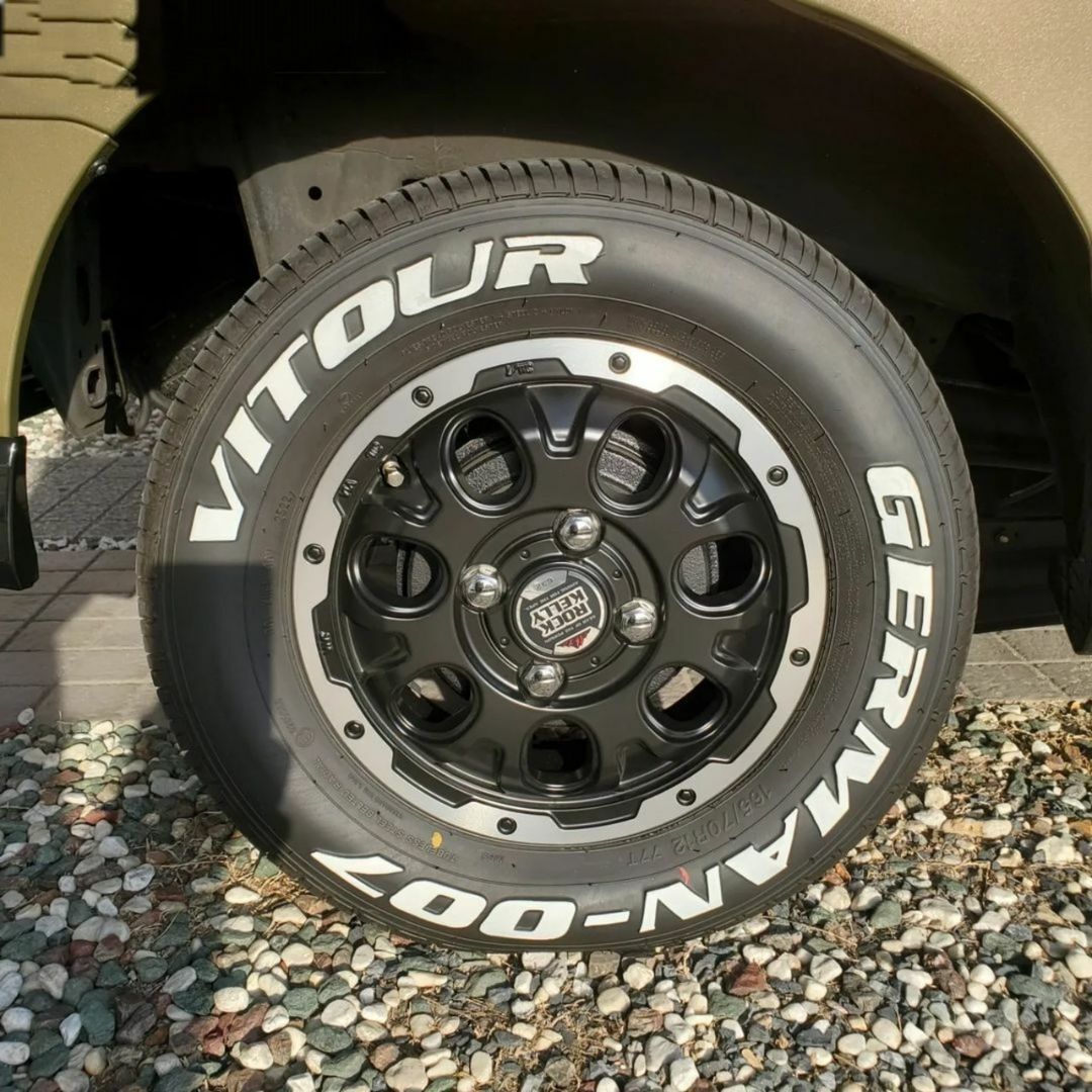 ヴィンテージ復刻 165/70R12 ホワイトレター タイヤ 4本セット 送料