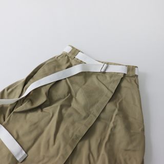 ナノユニバース(nano・universe)のnano・universe ナノユニバース × Dickies ディッキーズ ベルト付 コットン ラップスカート S/ベージュ【2400013384209】(ひざ丈スカート)