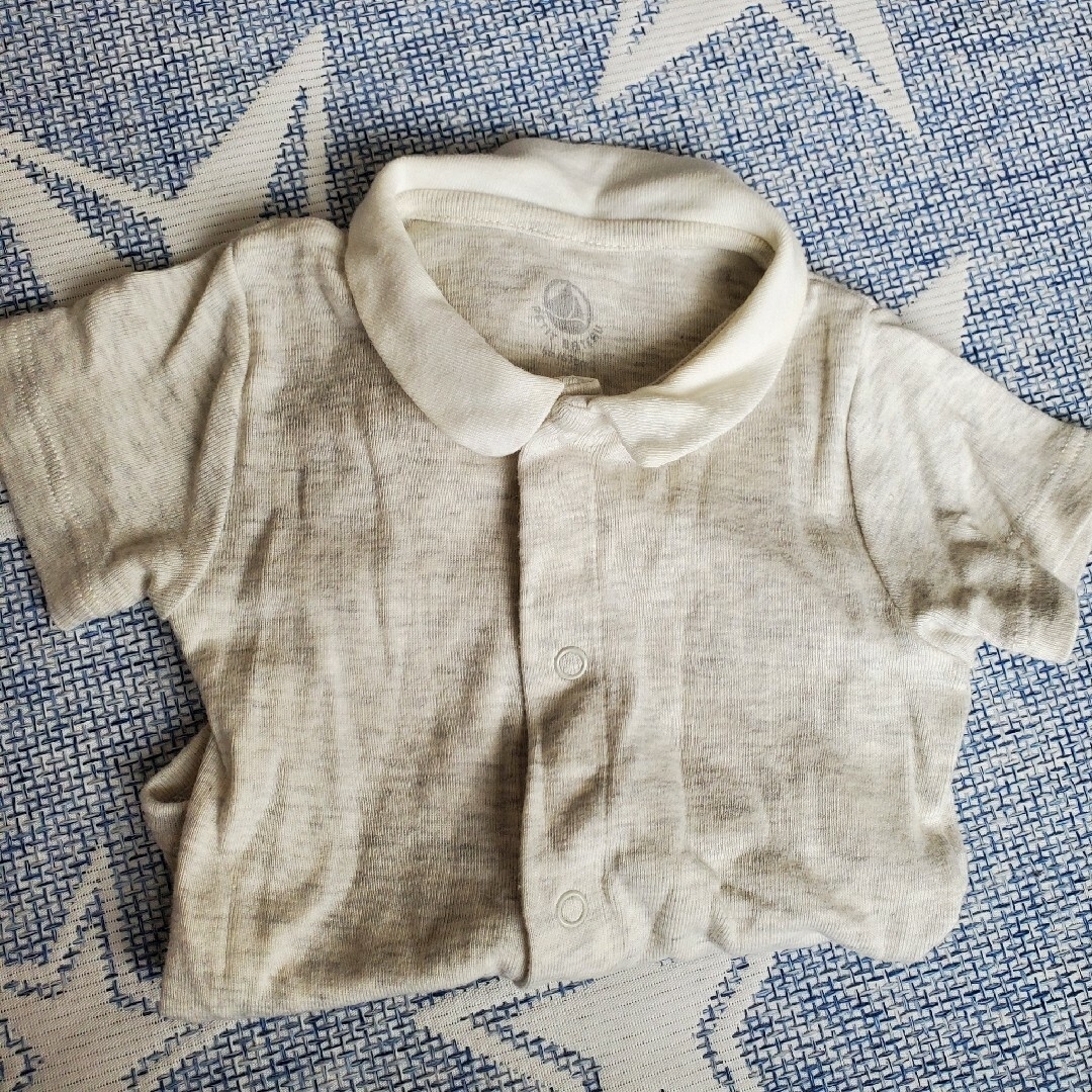 PETIT BATEAU(プチバトー)のプチバトー 半袖ロンパース 60cm セット キッズ/ベビー/マタニティのベビー服(~85cm)(カバーオール)の商品写真