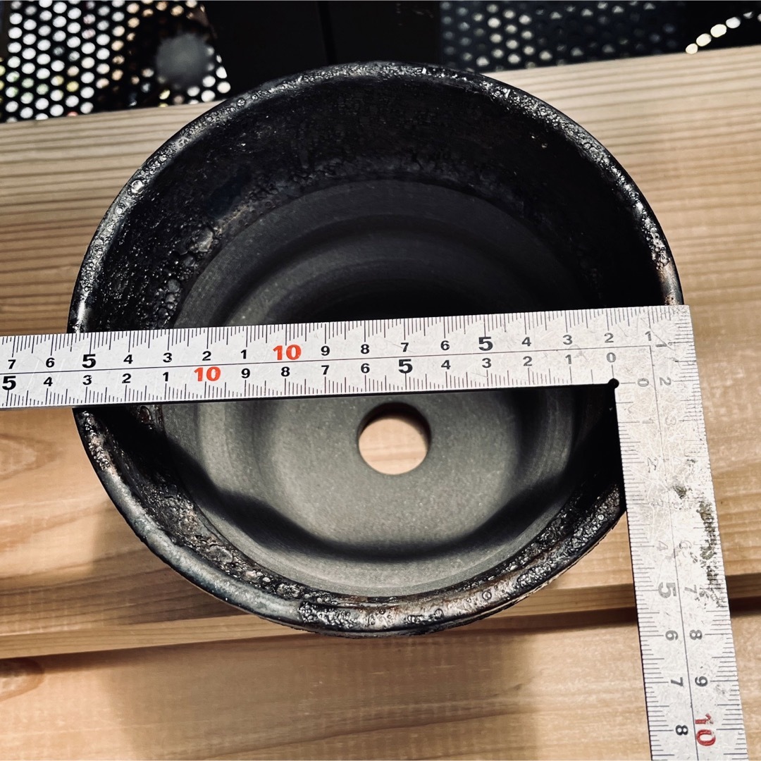 美品】 中川智治 作家鉢 植木鉢 発泡鉢 クレーターポット 大鉢の 美品】 中川智治 作家鉢 植木鉢 発泡鉢 クレーターポット 大鉢の
