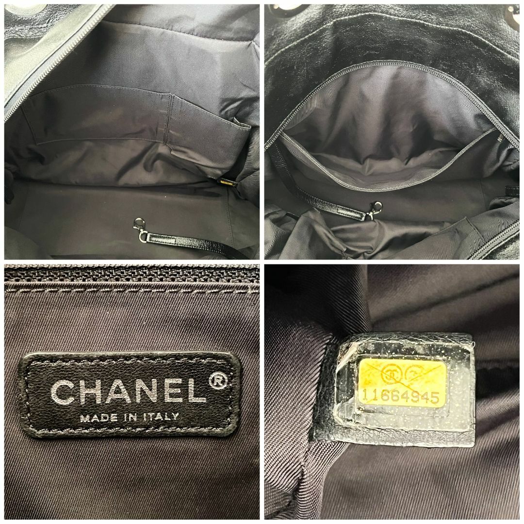 CHANEL - 【超極美品】シャネル パリビアリッツ トートバッグGM 黒の