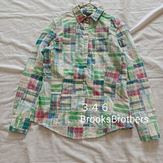 ブルックスブラザース(Brooks Brothers)のブルックスブラザーズ　インド綿　パッチワークシャツ　マドラスチェック　ゆったり(シャツ/ブラウス(長袖/七分))