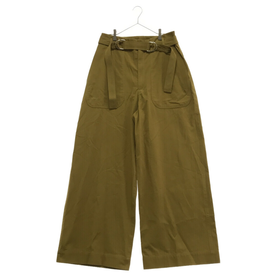 34センチわたりHED MAYNER ヘドメイナ 22SS BELTED WIDE PANT ベルテッド ワイドパンツ ブラウン P40_BRL/DRL