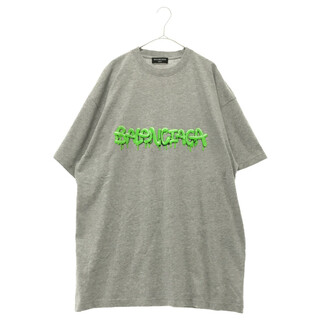 バレンシアガ(Balenciaga)のBALENCIAGA バレンシアガ 21AW Slime Graphic Logo Medium Fit Tee 676589 TLVF1 スライムグラフィックロゴ ミディアムフィット 半袖Tシャツ カットソー グレー(シャツ)