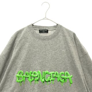 BALENCIAGA バレンシアガ 21AW Slime Graphic Logo Medium Fit Tee 676589 TLVF1 スライムグラフィックロゴ ミディアムフィット 半袖Tシャツ カットソー グレー