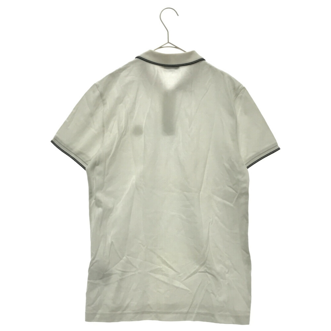 MONCLER(モンクレール)のMONCLER モンクレール MAGLIA POLO MANICA CORTA 鹿の子 胸ロゴ半袖ポロシャツ ホワイト メンズのトップス(シャツ)の商品写真