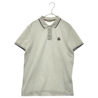 モンクレール(MONCLER)のMONCLER モンクレール MAGLIA POLO MANICA CORTA 鹿の子 胸ロゴ半袖ポロシャツ ホワイト(シャツ)