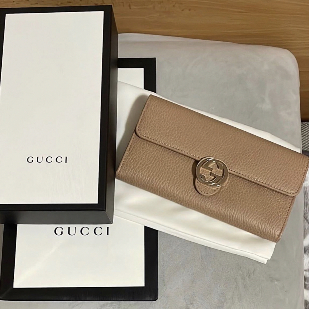 正規品】グッチ GUCCI 長財布 インターロッキング-