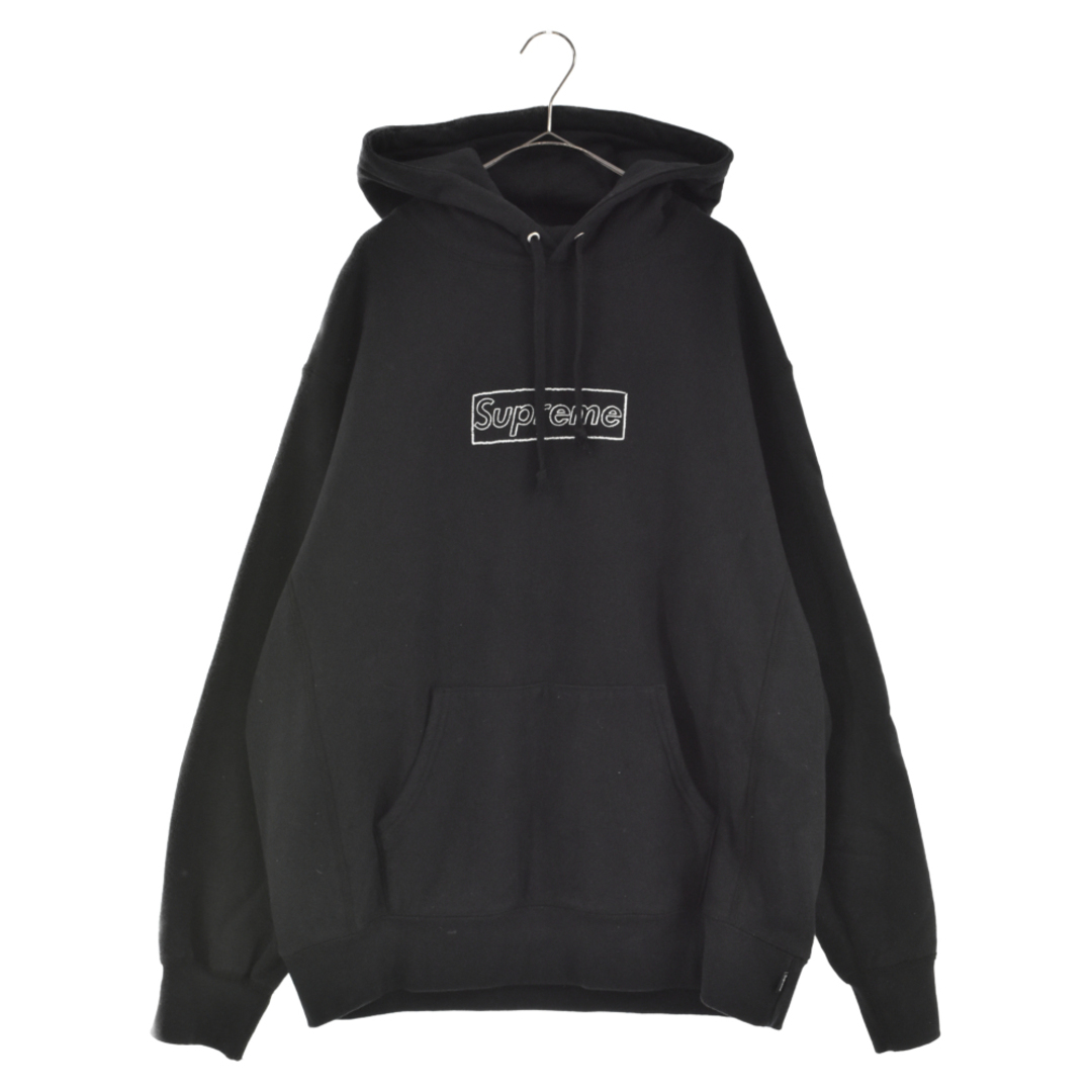 シュプリーム ×カウズ KAWS　  21SS  Chalk Logo Hooded Sweatshirt カウズチョークボックスロゴパーカー メンズ XL