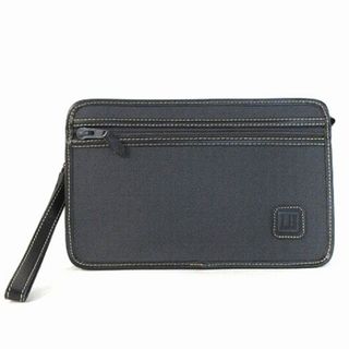 ダンヒル(Dunhill)のダンヒル dunhill セカンドバッグ クラッチバッグ レザー グレー 鞄(セカンドバッグ/クラッチバッグ)