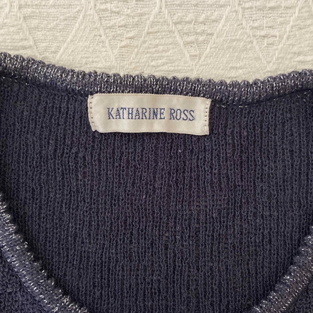 KATHARINE ROSS(キャサリンロス)のサマーニット　フレンチスリーブ　KATHARINE ROSS レディースのトップス(カットソー(半袖/袖なし))の商品写真