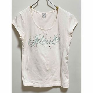 エフデ(ef-de)の【ef-de】エフデ ラインストーン Ｔシャツ ちびＴ ストレッチ(カットソー(半袖/袖なし))