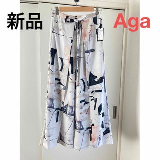 スコットクラブ(SCOT CLUB)の【新品】Aga ラップワイドパンツ　柄パンツ　デザインパンツ(カジュアルパンツ)