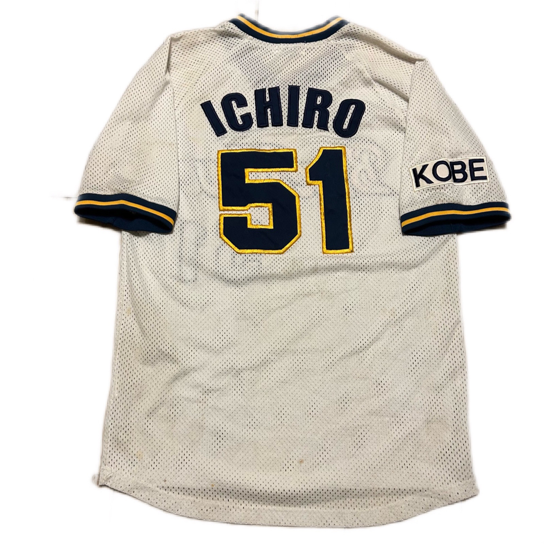 オリックス・バファローズ(オリックスバファローズ)のICHIRO イチロー オリックス ブルウェーブ ユニフォーム スポーツ/アウトドアの野球(ウェア)の商品写真