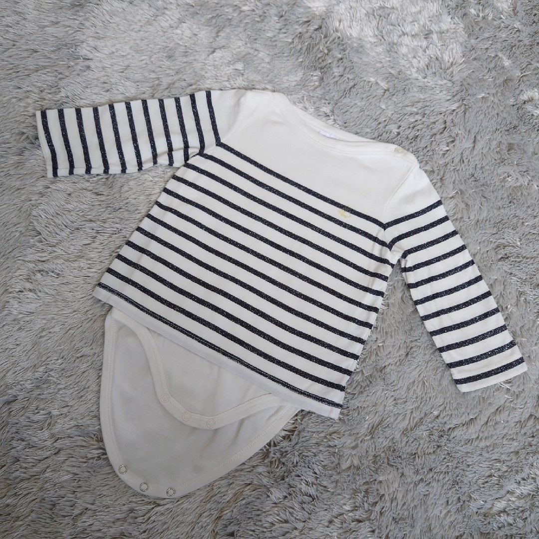 PETIT BATEAU(プチバトー)のプチバトー⛵長袖ボディシャツ キッズ/ベビー/マタニティのベビー服(~85cm)(その他)の商品写真