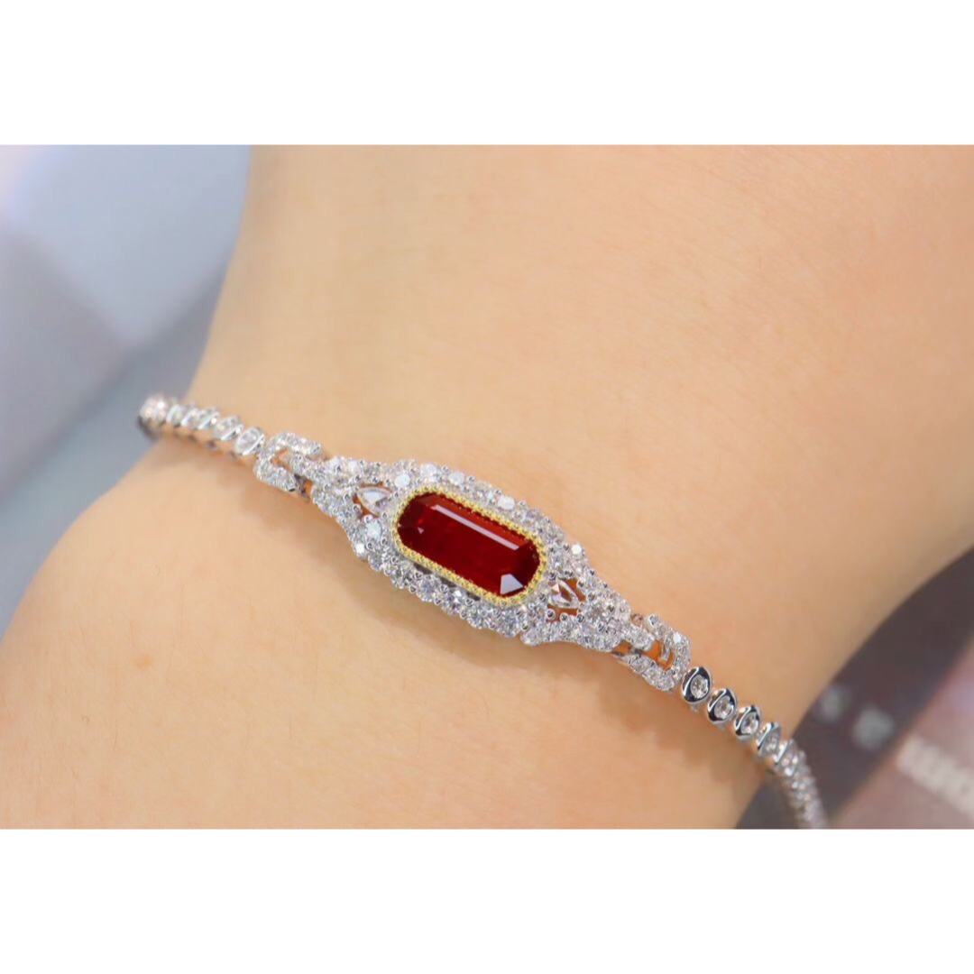 天然 ルビー ダイヤモンド ブレスレット1.19ct k18 ¥の通販 by Rui｜ラクマ