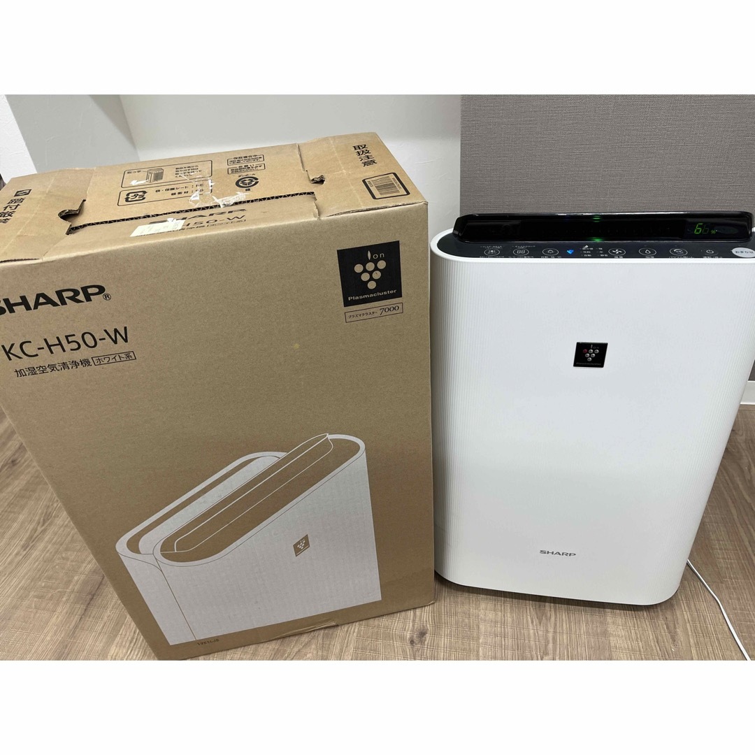 SHARP - SHARP プラズマクラスター 加湿空気清浄機 KC-H50-W 13畳23畳