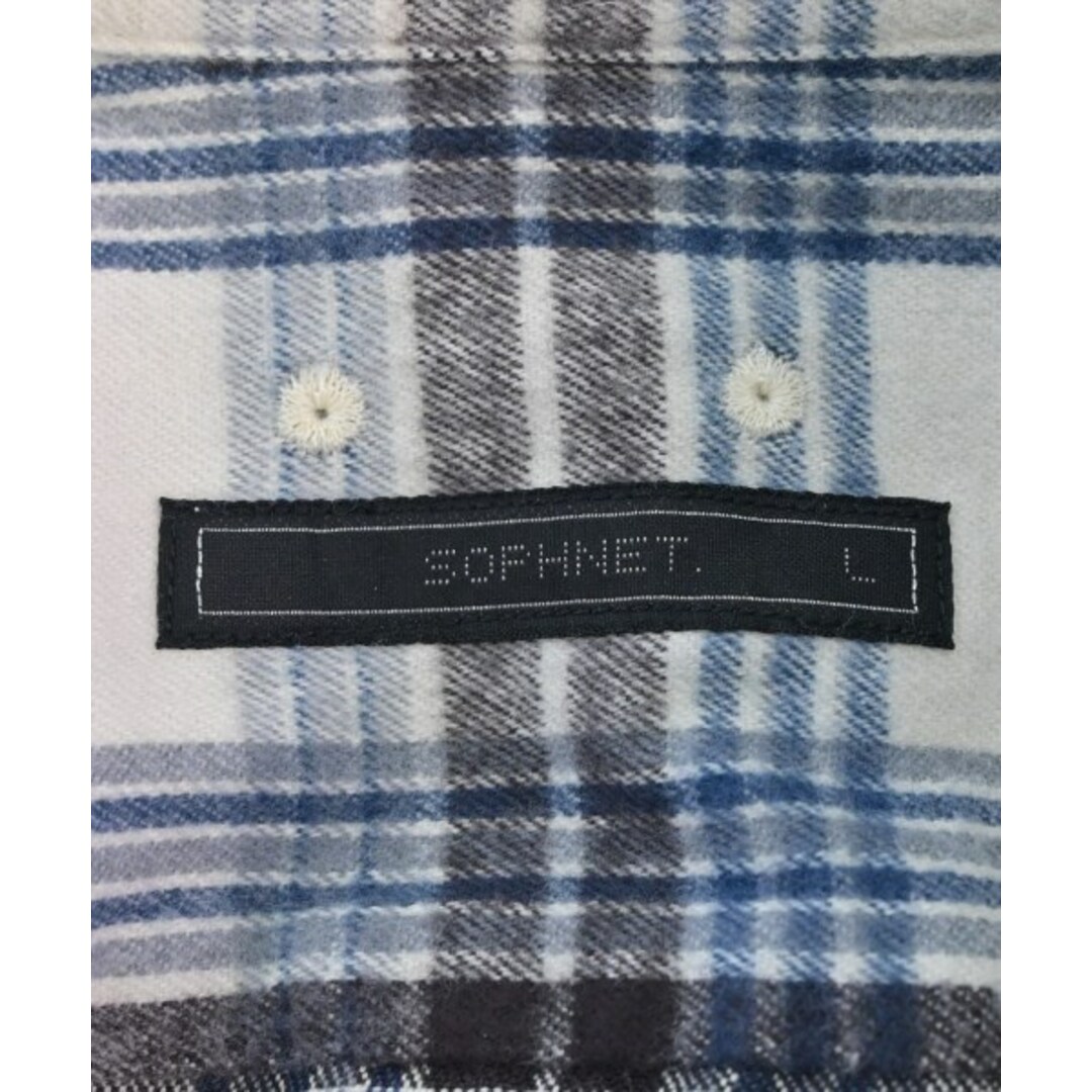 SOPHNET. - SOPHNET. ソフネット カジュアルシャツ L 白x青x茶