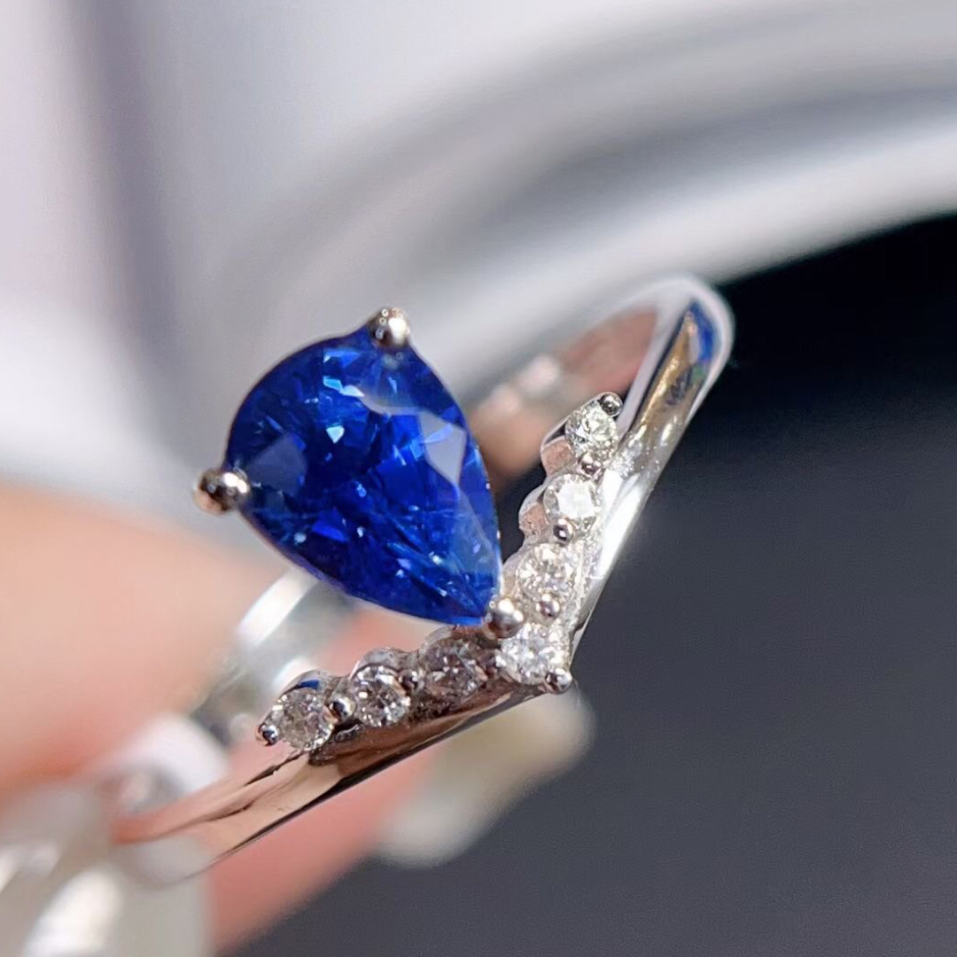 ⭐天然 ブルーサファイア ダイヤ リング k18 1.2ct