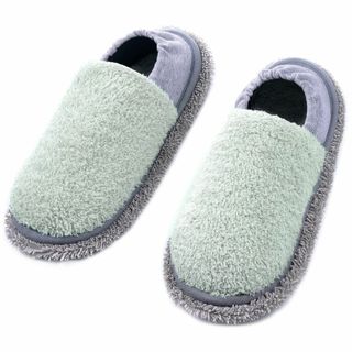 【色: Mサイズ グリーン かかとあり】Kind Slipper ルームシューズ(その他)