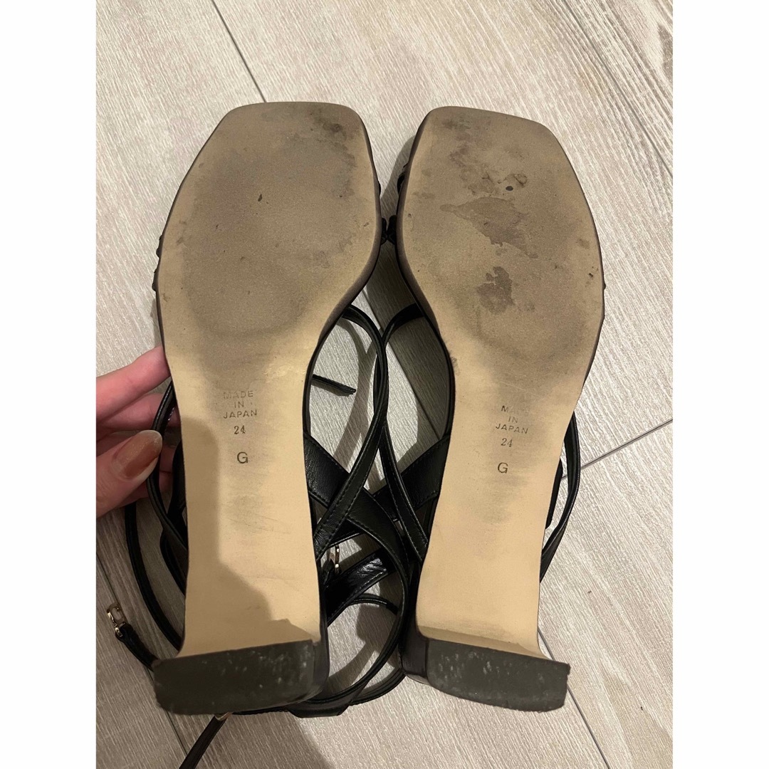 ダイアナ サンダル ブラック ピンクベージュ レディースの靴/シューズ(サンダル)の商品写真