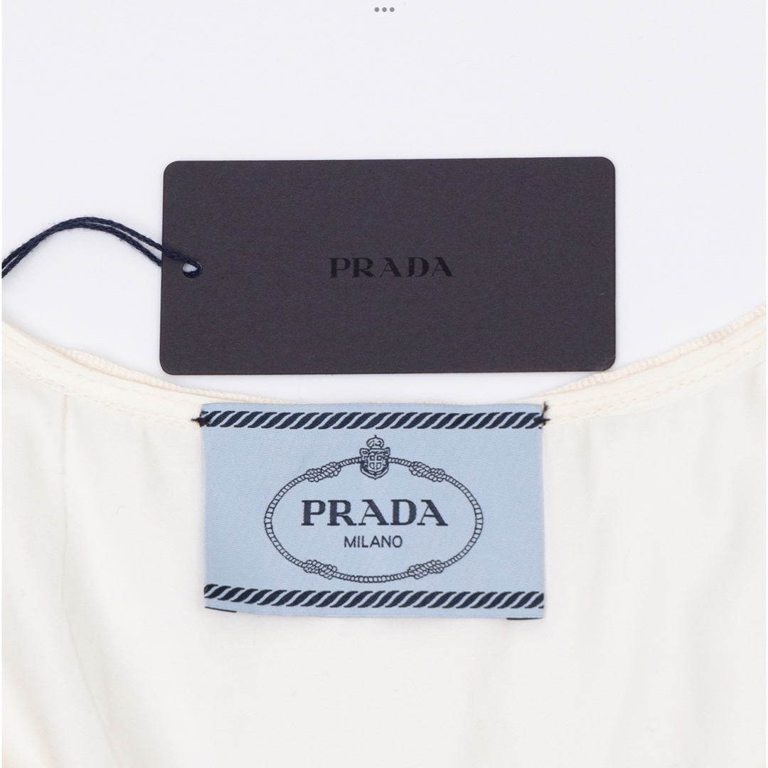 PRADA◆プラダ ワンピース 上質コットン製 綿100％ ホワイト 白色