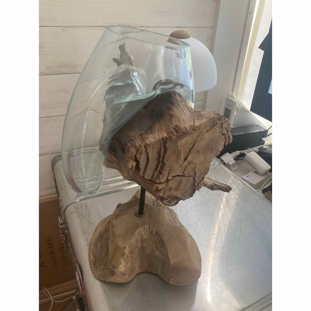 新品未使用 流木 置物 花瓶 アジアン バリ 西海岸 kaja シャビー 1