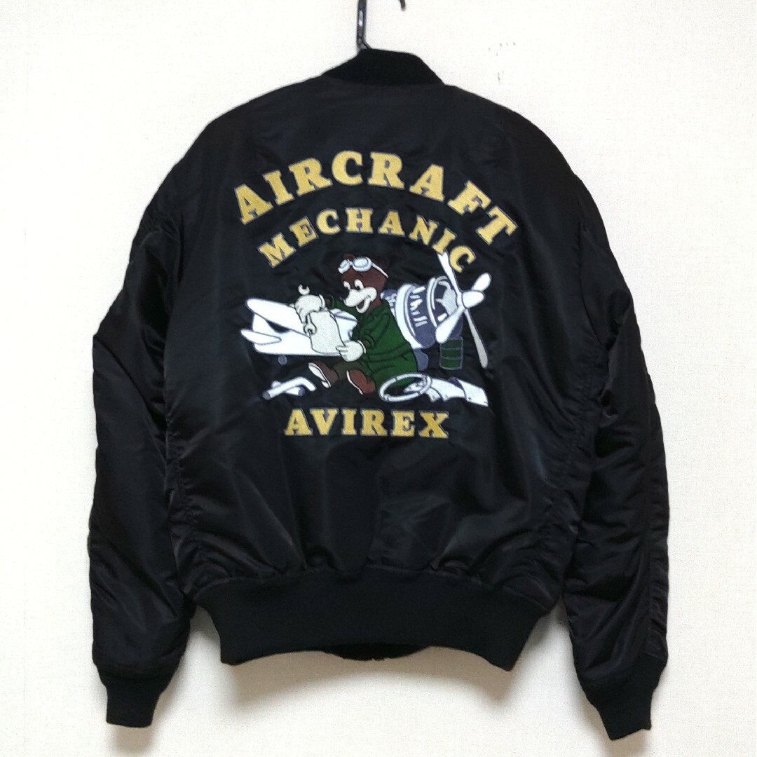 ALPHA INDUSTRIES(アルファインダストリーズ)のアヴィレックス MA-1 限定『AIR CRAFT MECHANIC』バック刺繍 メンズのジャケット/アウター(フライトジャケット)の商品写真