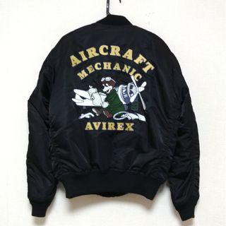 アルファインダストリーズ(ALPHA INDUSTRIES)のアヴィレックス MA-1 限定『AIR CRAFT MECHANIC』バック刺繍(フライトジャケット)